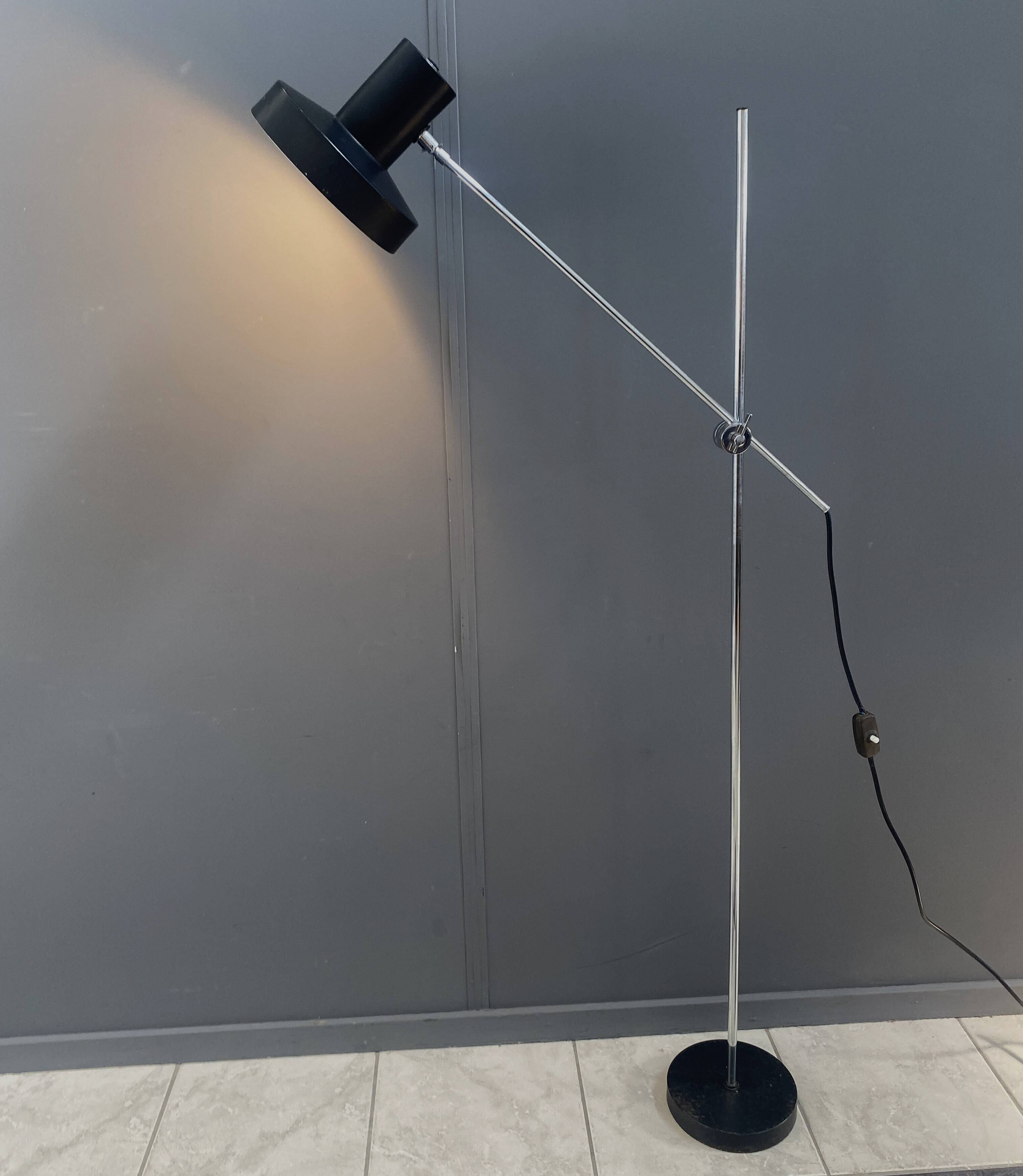 Metal floorlamp by J. Hoogervorst for Anvia Netherlands