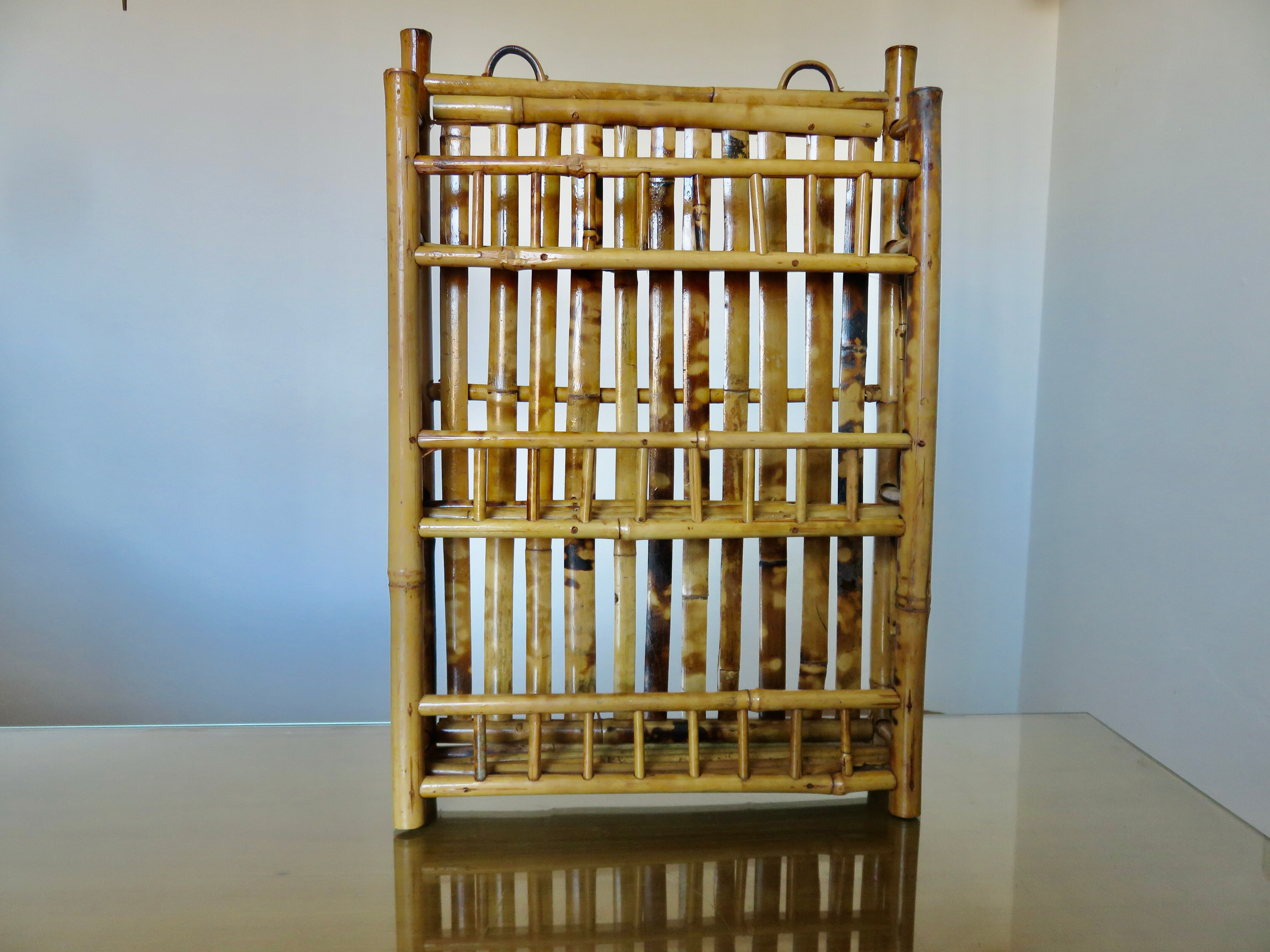 Wall mail holder bamboo mail storage 50s