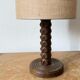 Wooden table lamp, France 1940s