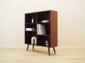 Danish mahogany veneered shelving unit on splayed legs, 1960s