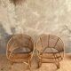 Pair of rattan armchairs
