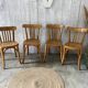 Set of 4 mismatched bistro chairs
