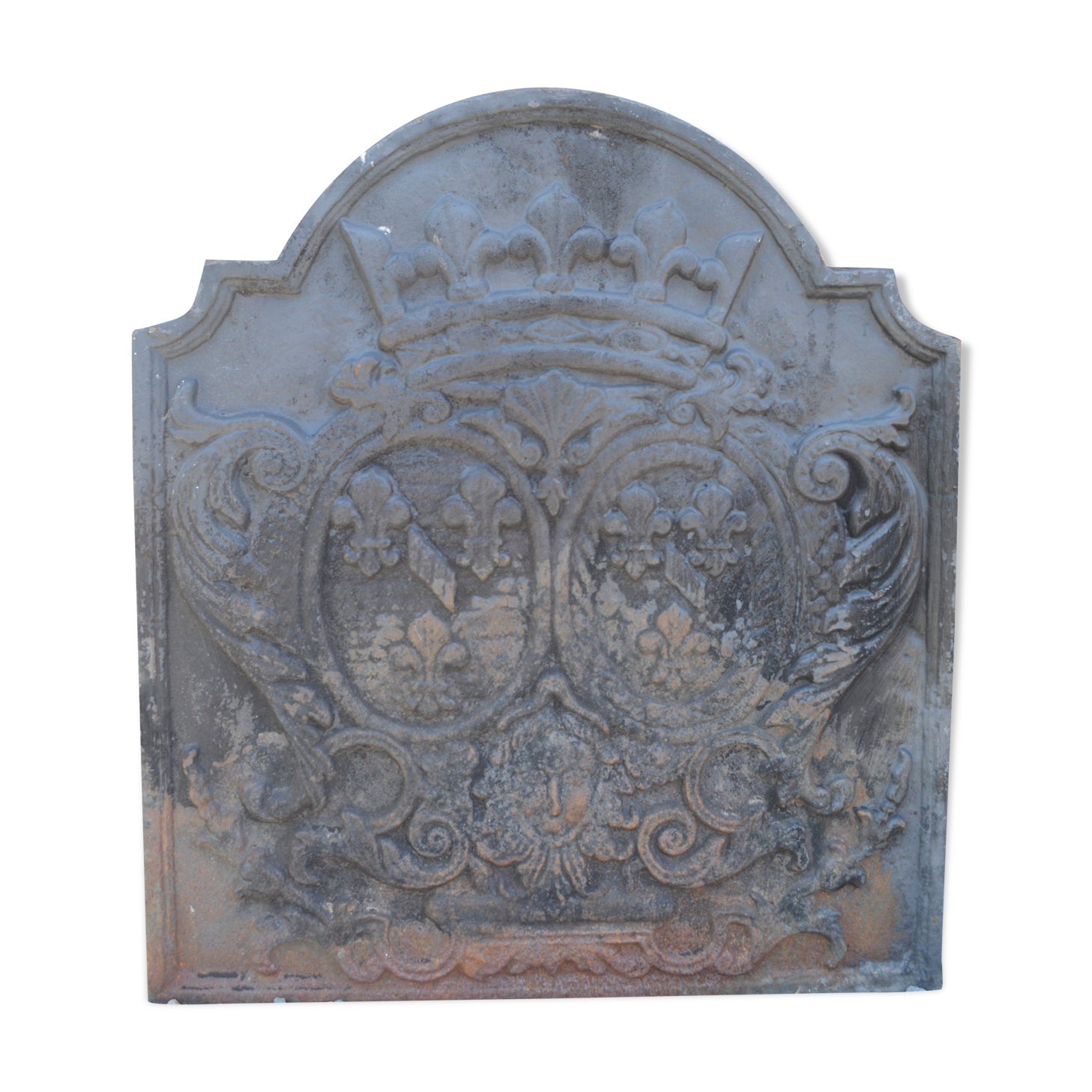 Cast iron fireplace plate