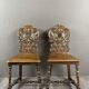 Paire de chaises en bois sculpté, fin XIXe siècle