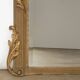 19th C antique French Louis XVI mirror with leave crest