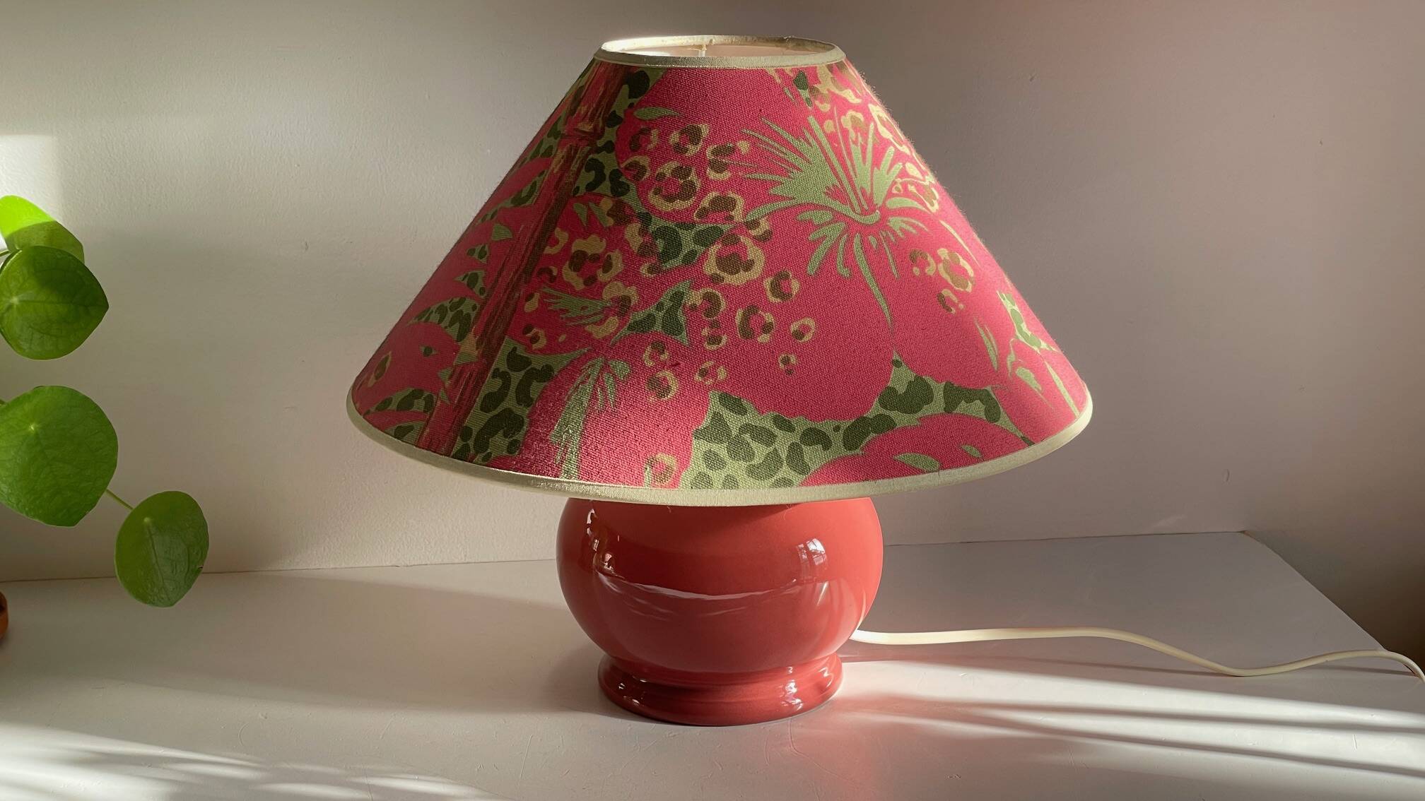 VINTAGE Leopard Ceramic LAMP