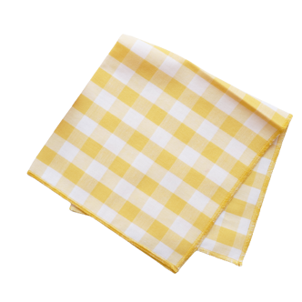 Yellow vichy towels