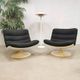 Vintage Dutch design swivel chairs Geoffrey Harcourt Artifort F978