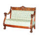 Antique Chesterfield Canapé Carved in Walnut with Mother-of-Pearl Inlay
