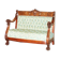 Antique Chesterfield Canapé Carved in Walnut with Mother-of-Pearl Inlay