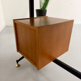 Vintage Italian design desk from the 1960s in wood and metal.
