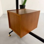 Vintage Italian design desk from the 1960s in wood and metal.
