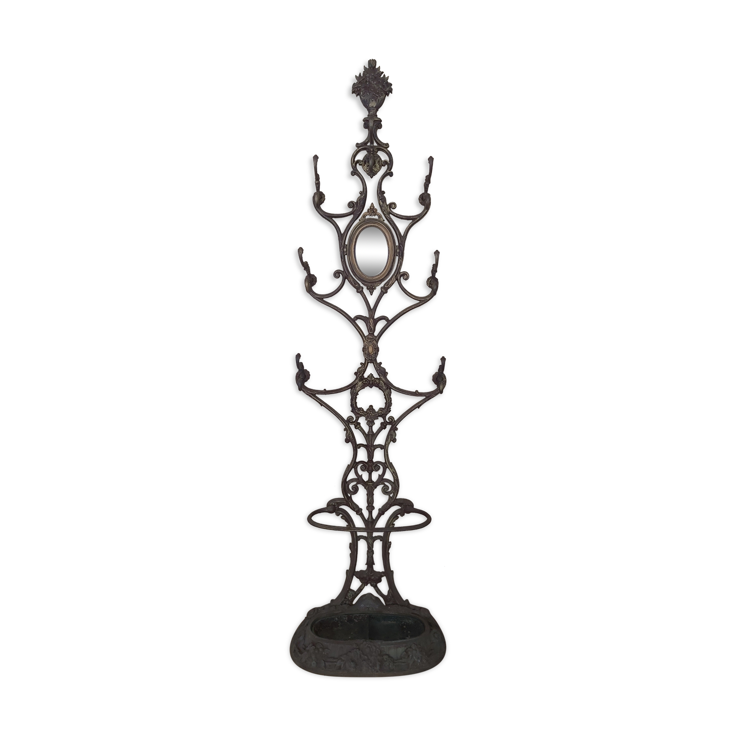 Cast iron coat rack Corneau F Charleville XIX th