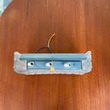 3 molded glass sconces 1950