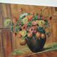 Ancient oil painting on canvas bouquet of flowers