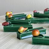 12 ceramic fruit knife holders.