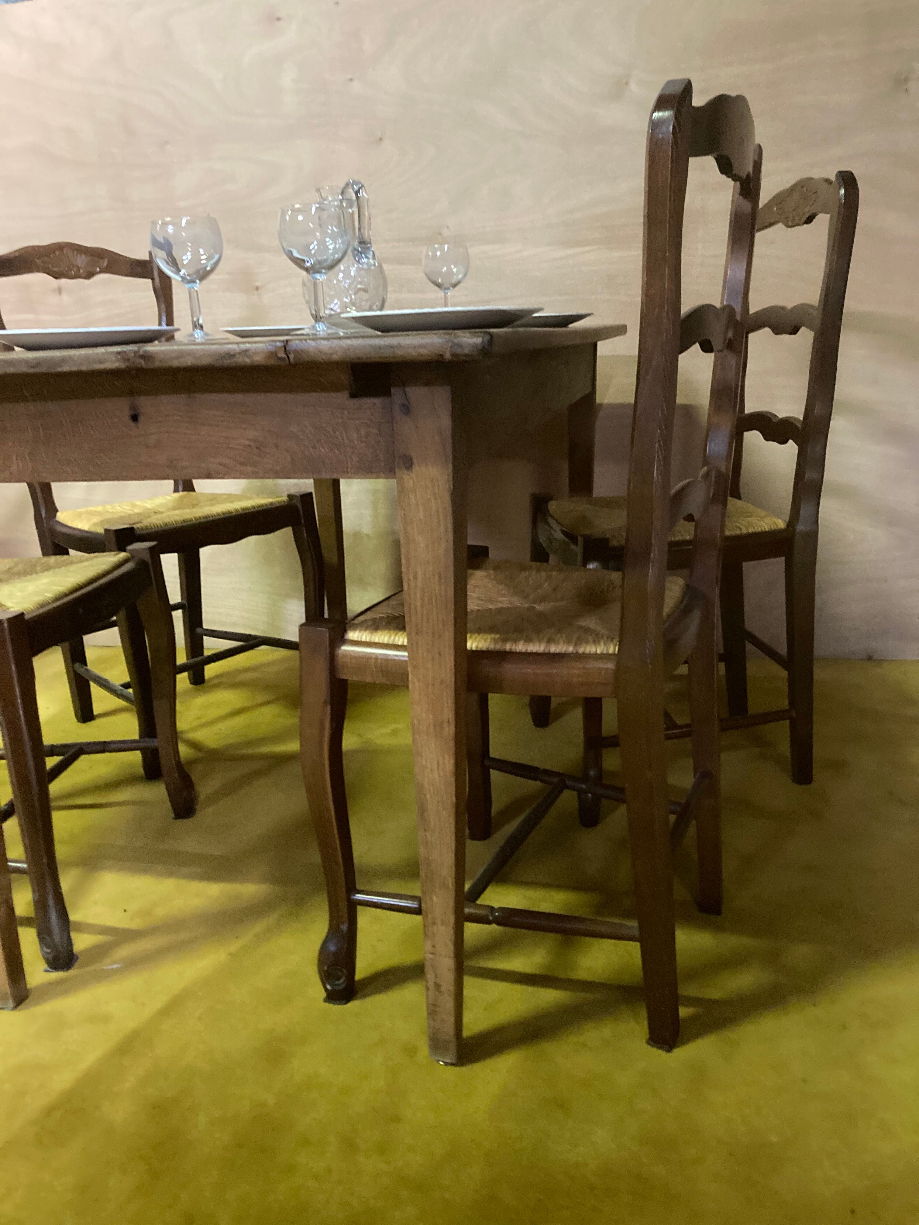 Real oak farmhouse table from the late 1800s.