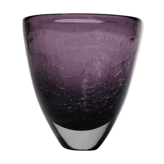 Vase vintage purple cracquelé