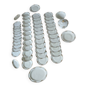Service de table porcelaine de Limoges Bernardaud "Coquille" - 12 personnes, 55 pièces