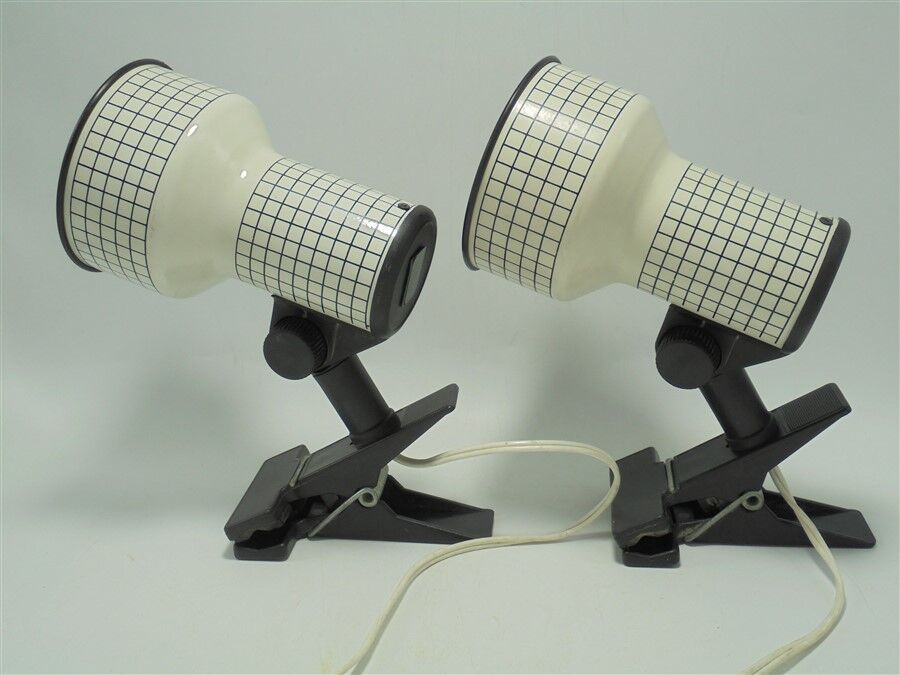 Pair of vintage clip-on spotlights