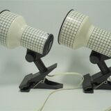 Pair of vintage clip-on spotlights