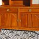 Vintage oak sideboard with sentry boxes and mirror