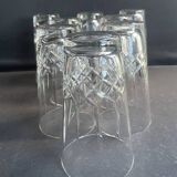 8 grands verres cristal taillé