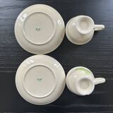 Pair of gincko decor cups