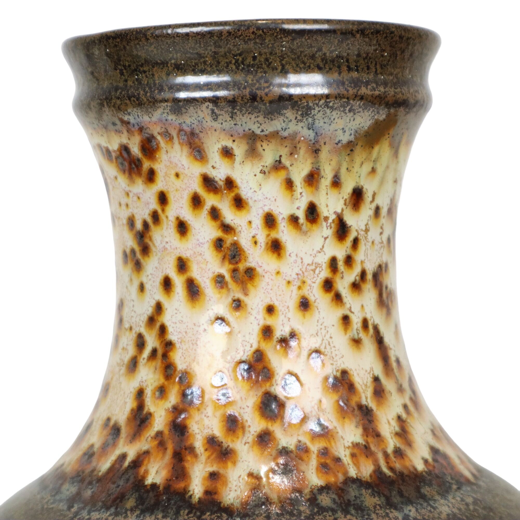 Leopard Motif Vase Ü Keramik West Germany Seventies Ceramic 26cm