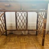 Vintage rattan desk