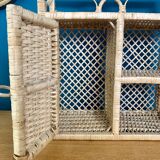 Vintage raffia shelf