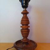 Turned wooden lamp base, 1970
