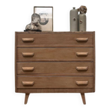 50s compass foot chest of drawers