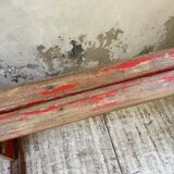 1950s oak bench with red patina, 2m