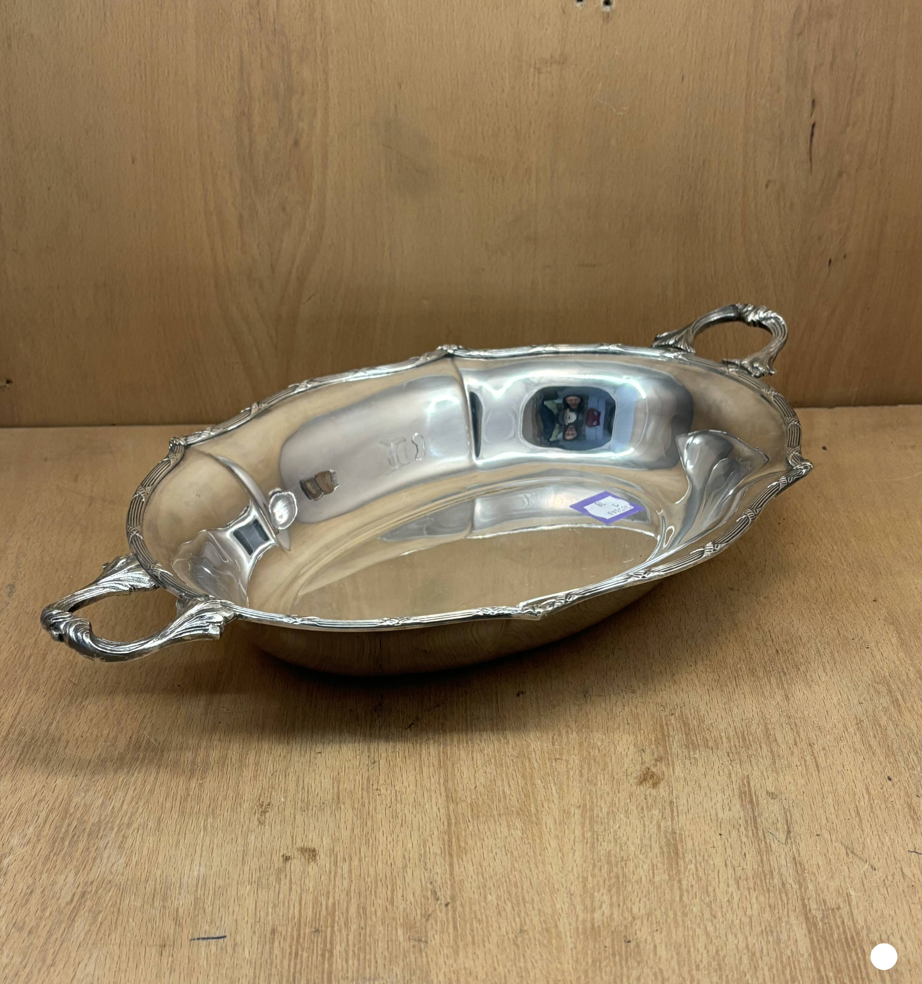 Silver metal basket