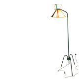 Lampadaire tripode DIABOLO de la Maison LUNEL des années 50 double éclairage