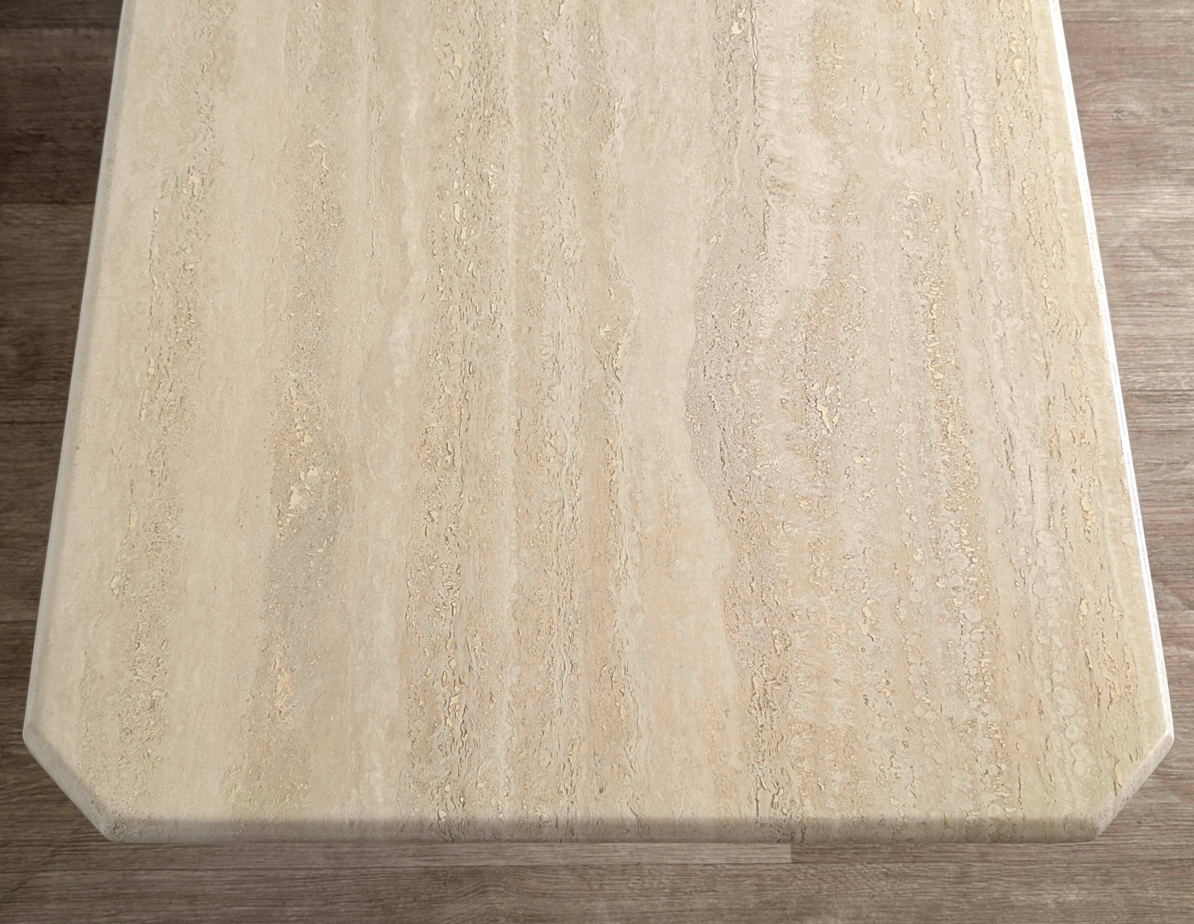 Travertine coffee table