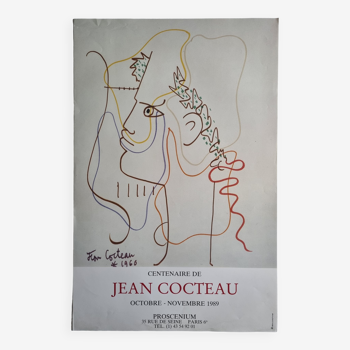 Exhibition poster Centenary of Jean Cocteau, 1989