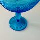 Art Deco pressed glass collection, sugar bowls turquoise