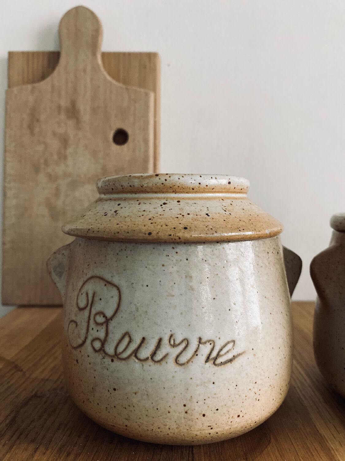 Antique stoneware spice pots