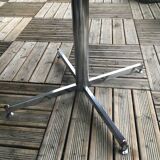 Table ronde formica avec pied chromé transformable