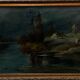 Mill landscape by the water, 20th century, signed