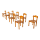 Mid-Century Set of 8 Pitchpin Chairs by Rainer Daumiller, 1970s