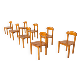 Mid-Century Set of 8 Pitchpin Chairs by Rainer Daumiller, 1970s
