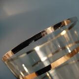 Art Deco glass vase chrome edging dp 012321