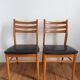 Lot de 2 chaises bois et skai