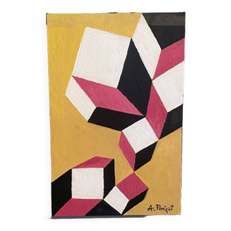 Geometric painting Albert Poizat