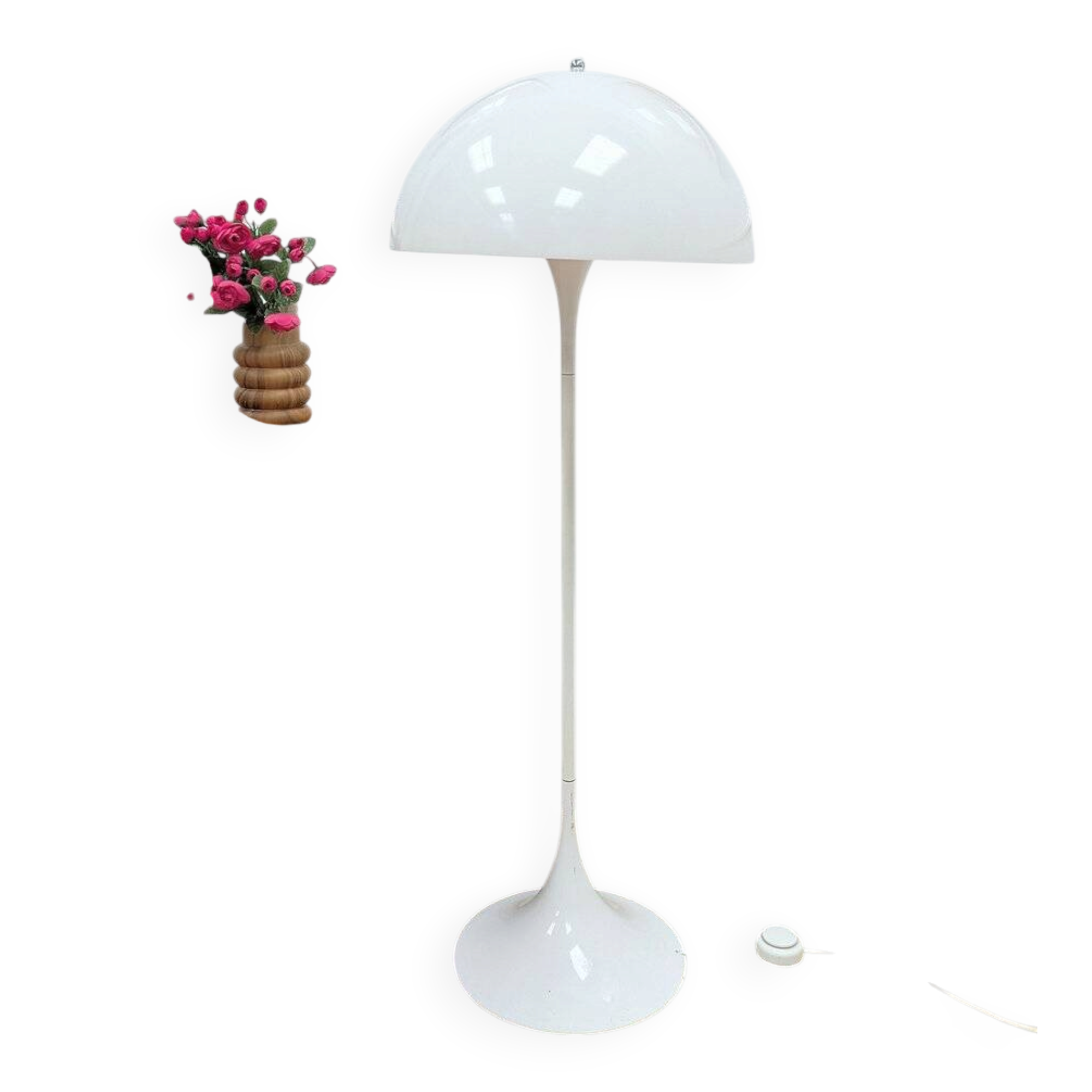 White Panthella lamp
