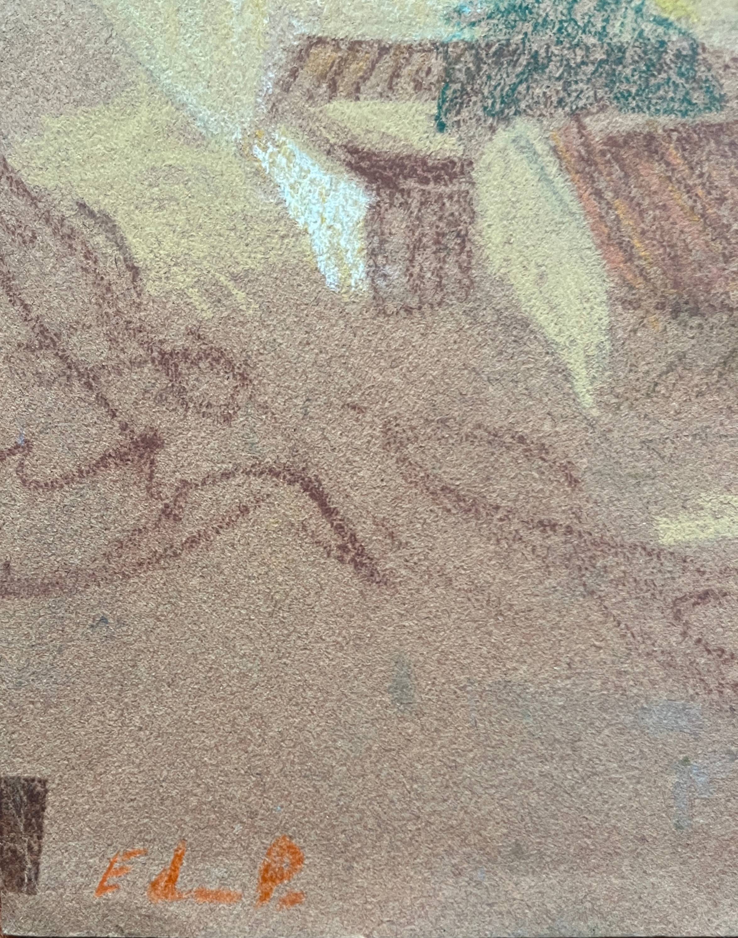 Paintings lot of 3 Pastel Ed. Pannetier (1884-1965) Orientalist Marine (?)