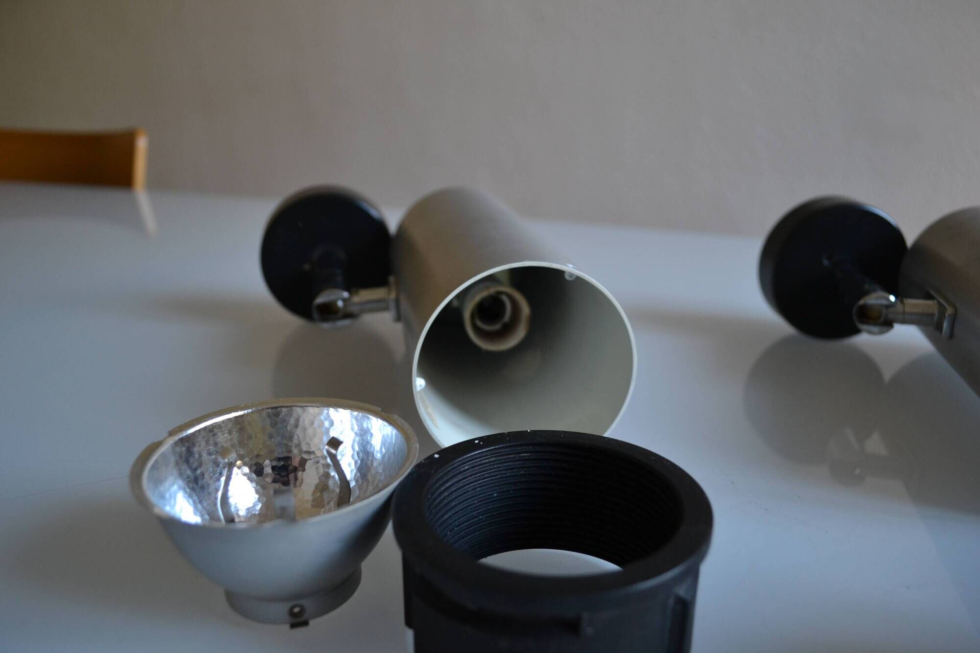 Staff leuchten pair of 1960s pipe wall lights
